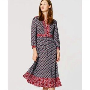 Ann Taylor Loft size 6 floral midi boho dress